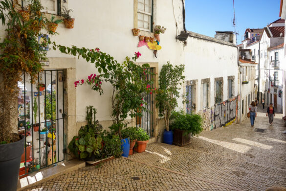 Alfama sunshine streetview Alfama sunshine streetview, Lisboa, Portugal