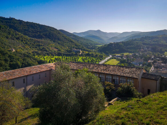 Spoleto view towards mountain range Spoleto view towards mountain range, Umbria, Italy